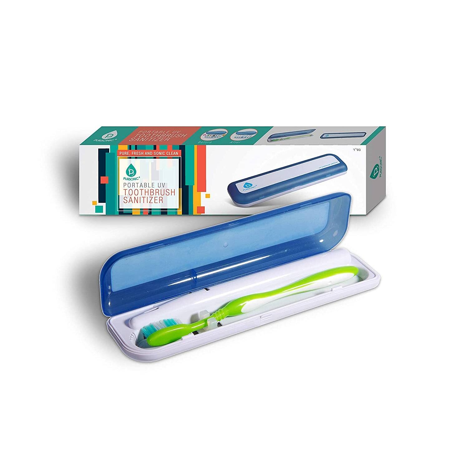 PURE FRESH AND SONIC CLEAN, PORTABLE UV TOOTHBRUSH SANITIZER