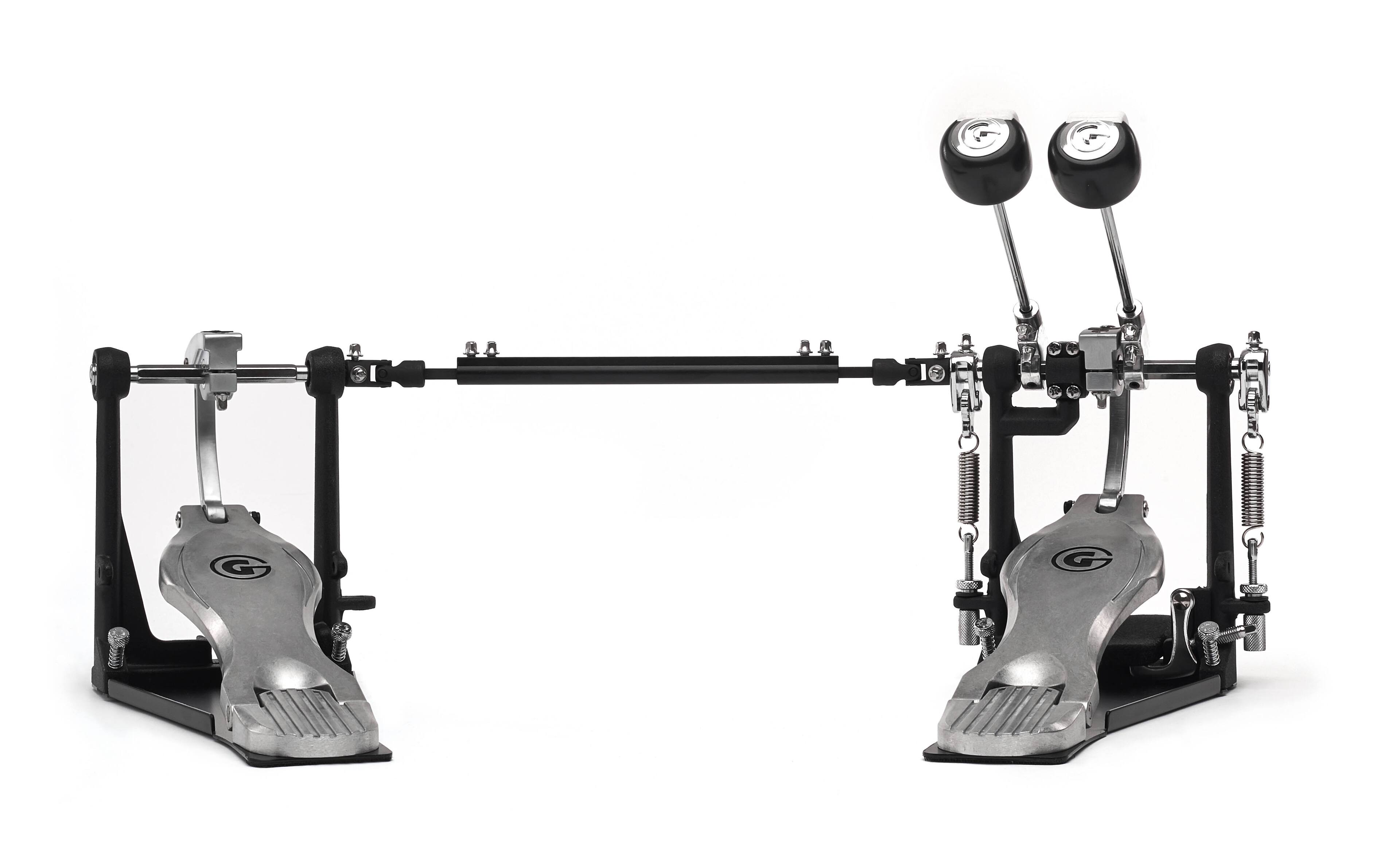 Front. Gibraltar Hardware - Direct Drive Double Bass Drum Pedal, with G Style Fast Touch Footboard, Dual Surface Beaters, Adjustable Spring Tension.