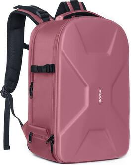 mosiso - Camera Backpack 15-16 inch Waterproof Hardshell Camera Bag with Tripod Holder&Laptop Compartment - Dusty Rose