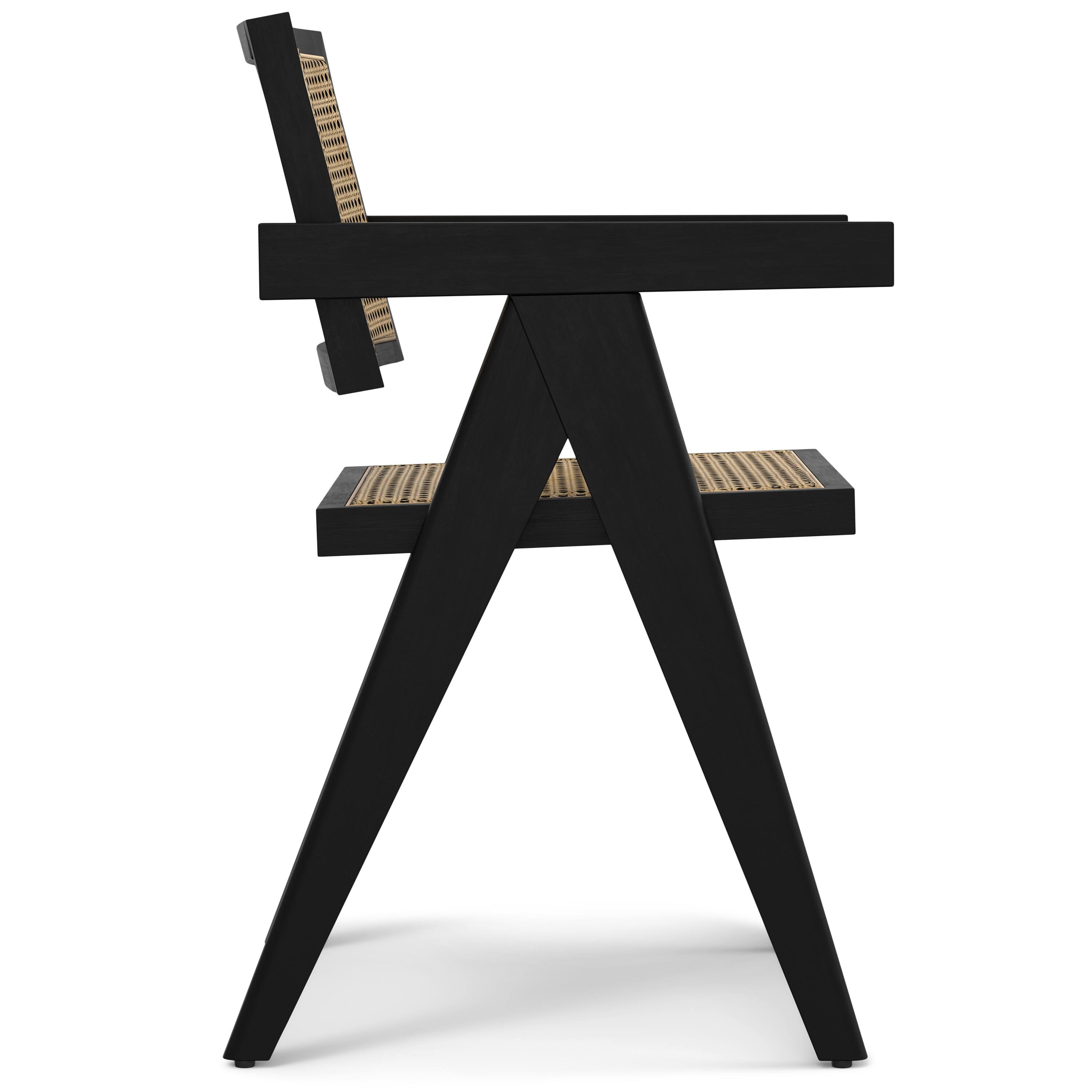 Alt View 1. Simpli Home - Regina Dining Armchair (Set of 2) in Black - Black.