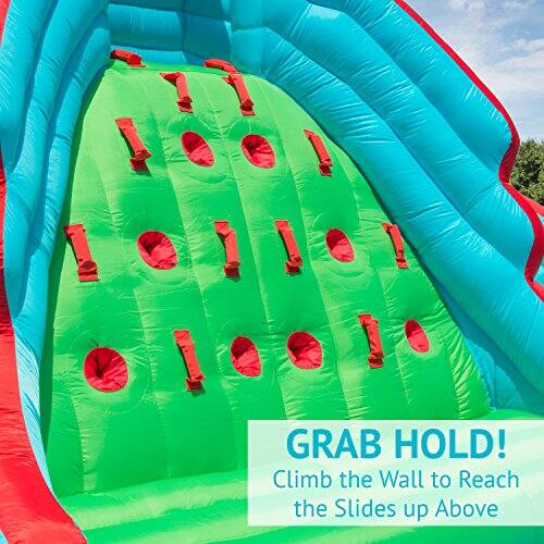 GRAB HOLD!  
Climb the Wall to Reach the Slides up Above