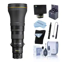 Nikon - NIKKOR Z 800mm f/6.3 VR S Lens, Bundle with 46mm Filter Kit, Lens Wrap, Lens Shade, Cleaning Kit, Lens Pen