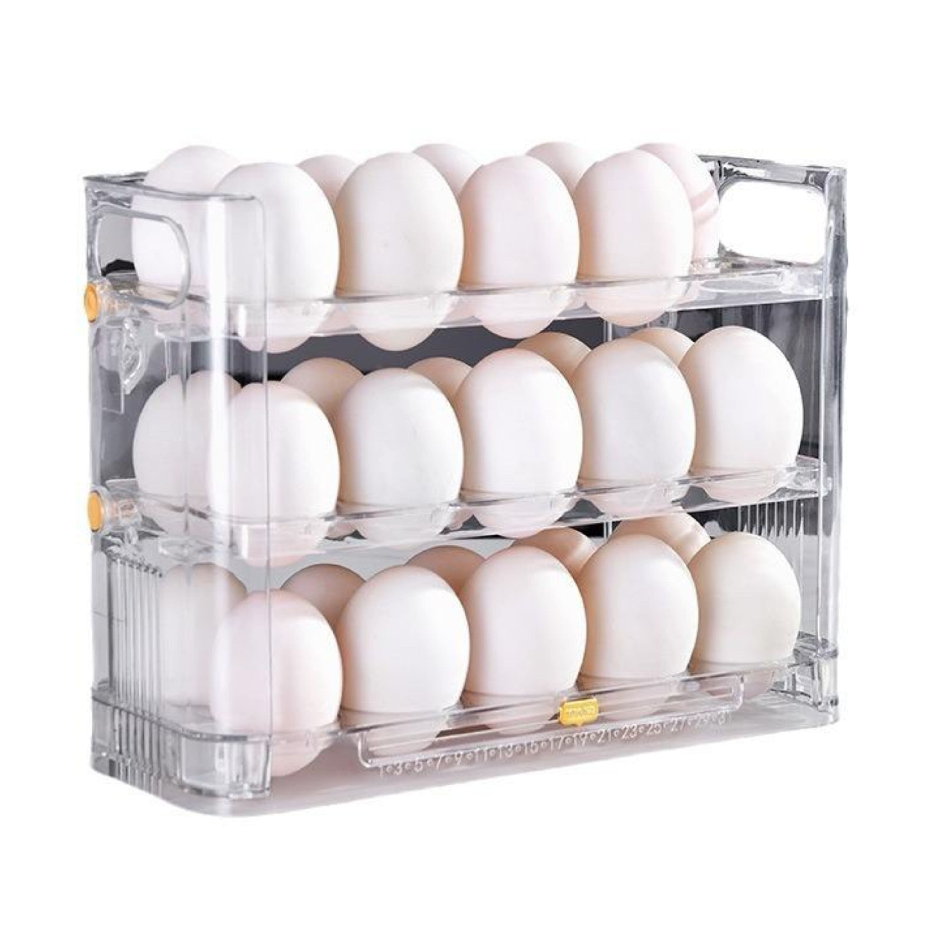 Kitcheniva - Triple Layer Refrigerator Side Door Egg Holder, Transparent price history on PriceWatchPro