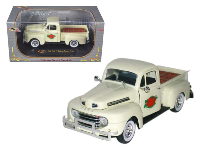 1949 Ford F-1 Delivery Pickup Truck Cream with Tomato Crates 1/32 Diecast Model Car by Signature Models price history on PriceWatchPro