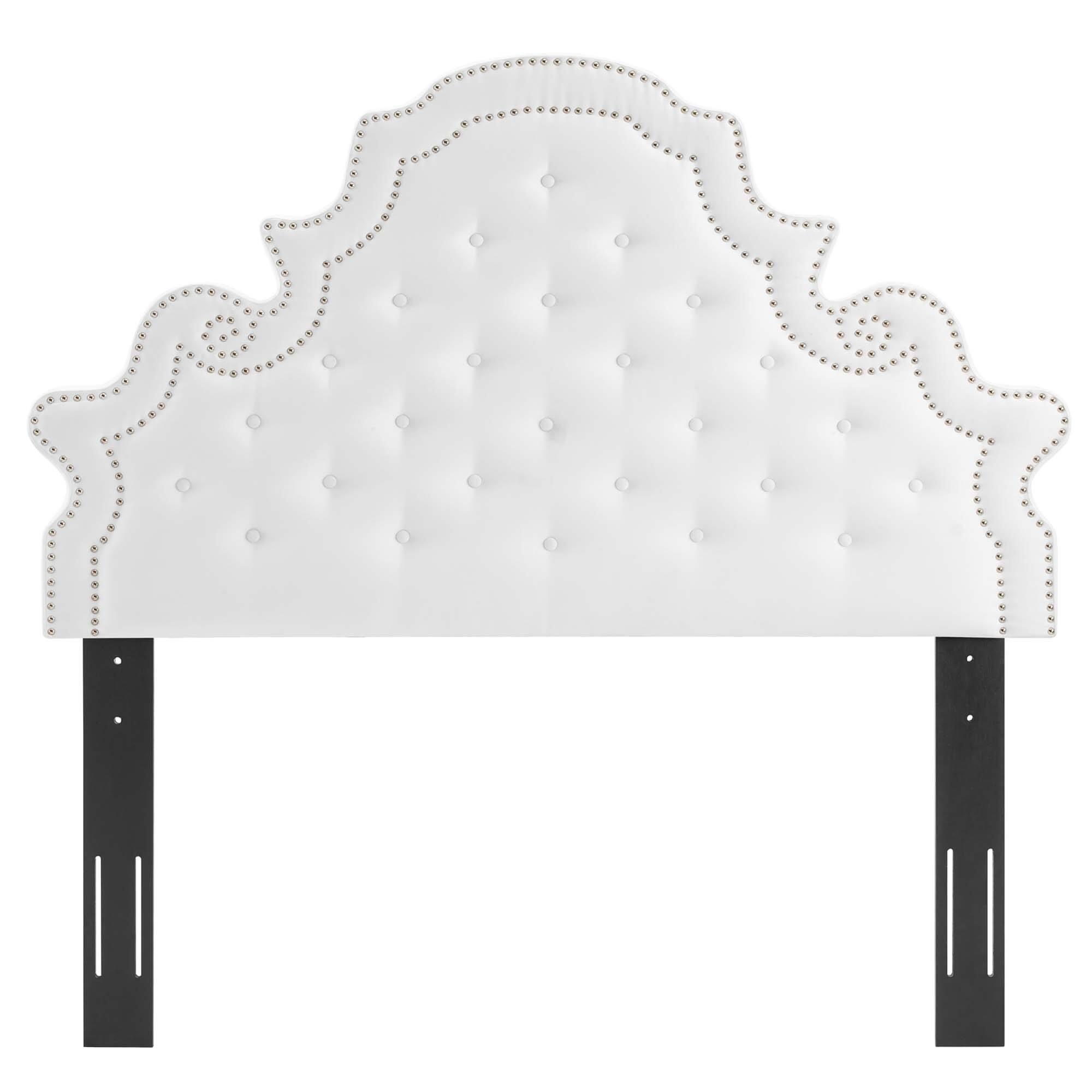 Alt View 2. Modway - Diana Tufted Performance Velvet Full/Queen Headboard by Modway - White.