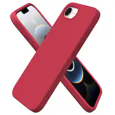 Front. Ornarto - ORNARTO Compatible with iPhone 17e and for 16e Case 6.1", Liquid Silicone Shockproof Protective Cover - Red - Red.