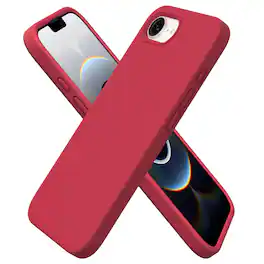 Ornarto - Compatible with iPhone 16e Case 6.1", Liquid Silicone Shockproof Protective Cover - Red