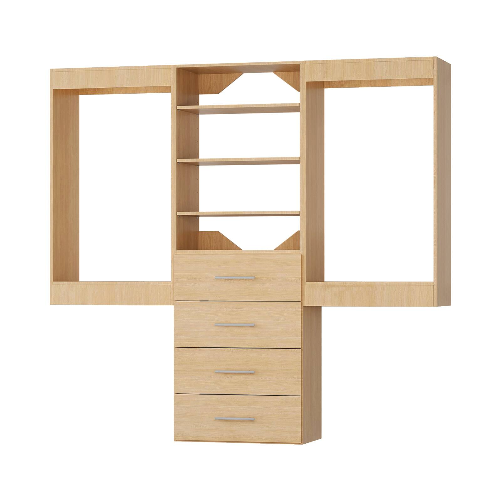Alt View 5. Roomtec - Roomtec 78 in Wood Modular Closet System Unit-Customizable Wall Mounted Walk-In Closets for Bedroom or Walk-in Closet - Wood.
