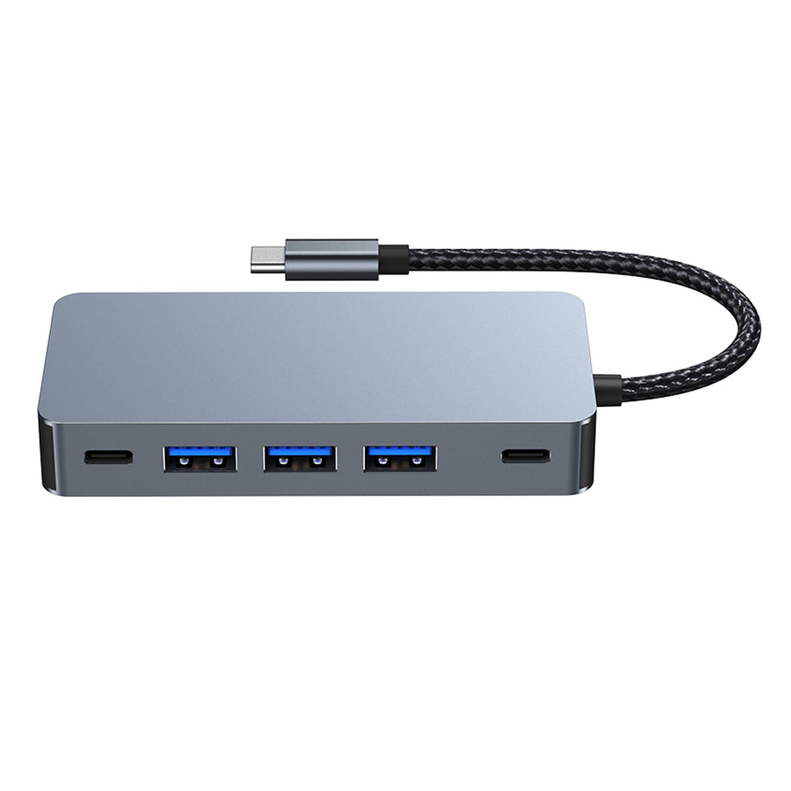 Alt View 9. Topteng - 7-in-1 USB C Hub with Dual 4K HDMI - 100W PD Charging, 3xUSB 3.0 Ports, USB-C Data, Aluminum for Laptop.