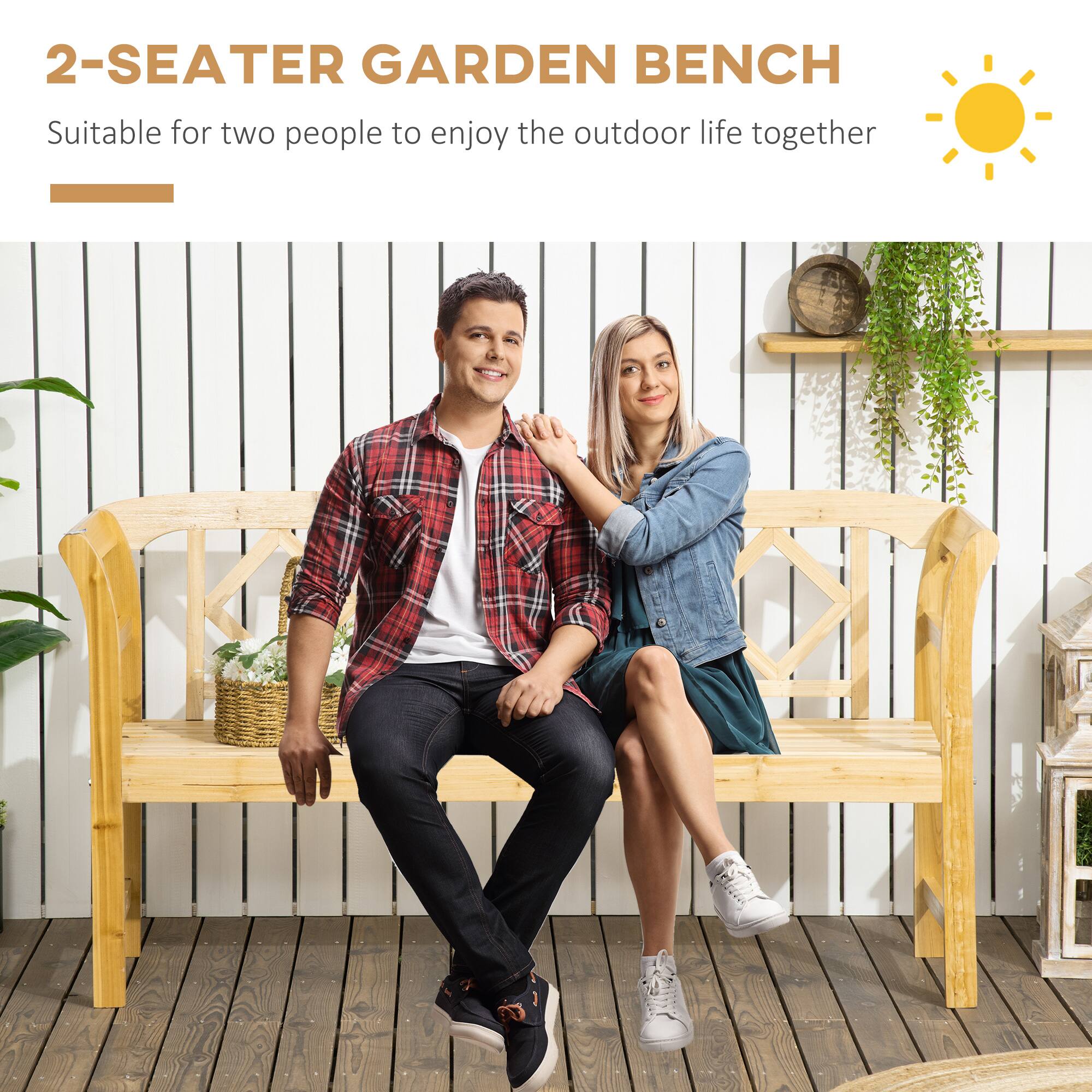 2-Seater Garden Bench  
Suitable for two people to enjoy the outdoor life together