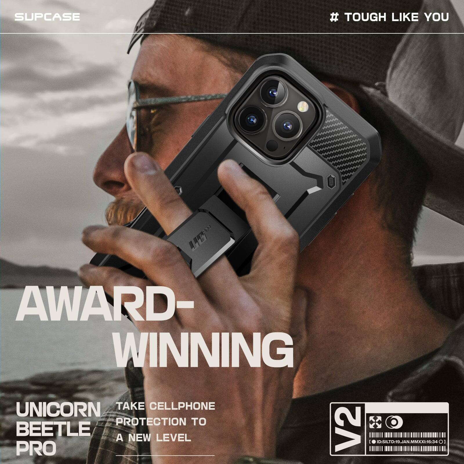 SUPCASE #TOUGH LIKE YOU AWARD-WINNING UNICORN BEETLE PRO 2 TAKE CELLPHONE PROTECTION TO A NEW LEVEL ID:SILTD:9_JAN_MMXXE16:34 O1 PRO II DHIN