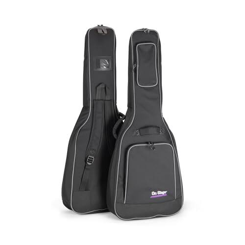 Alt View 9. On Stage Stands - On-Stage GBA4770 Standard Acoustic Guitar Gig Bag (Dreadnought-Body Instrument Protection, Storage, and Carrying, - Black.