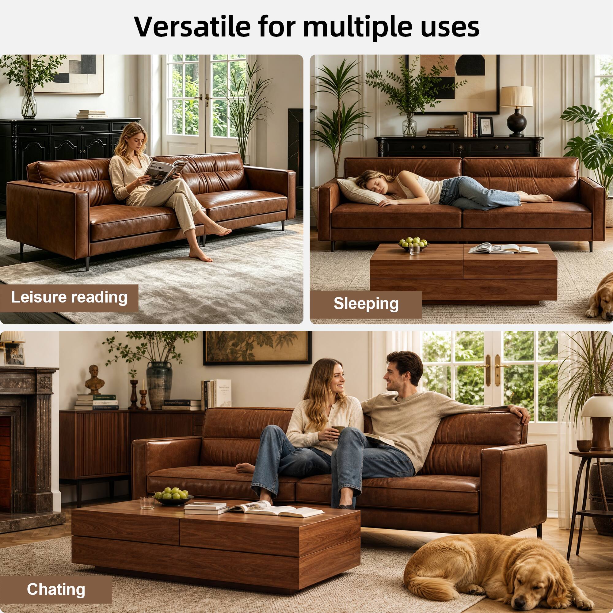 Versatile for multiple uses

Leisure reading

Sleeping

Chatting