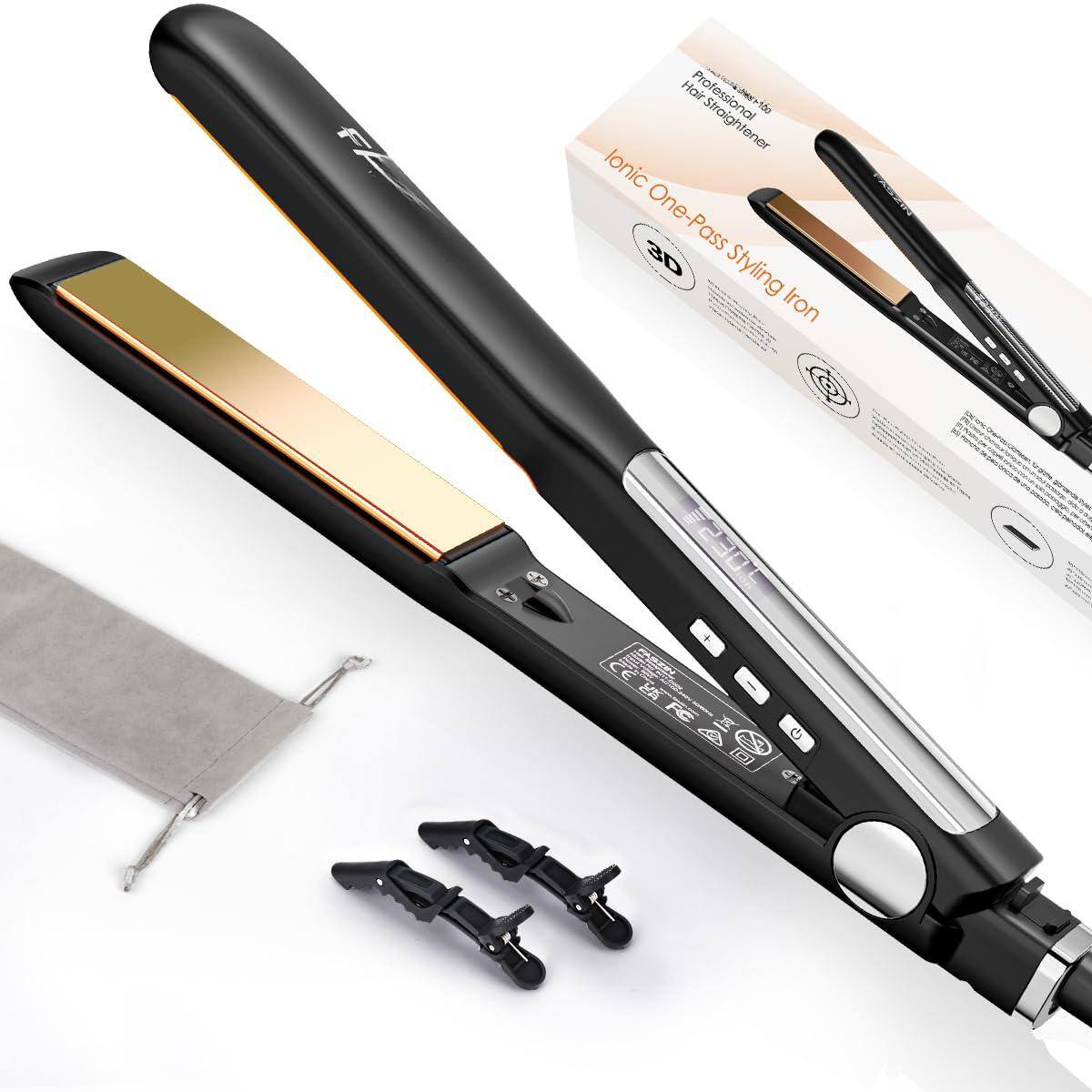 FL Hair Professional 100 Straightener Ionic One-Pass 3D Styling Iron (3) 2301 2n