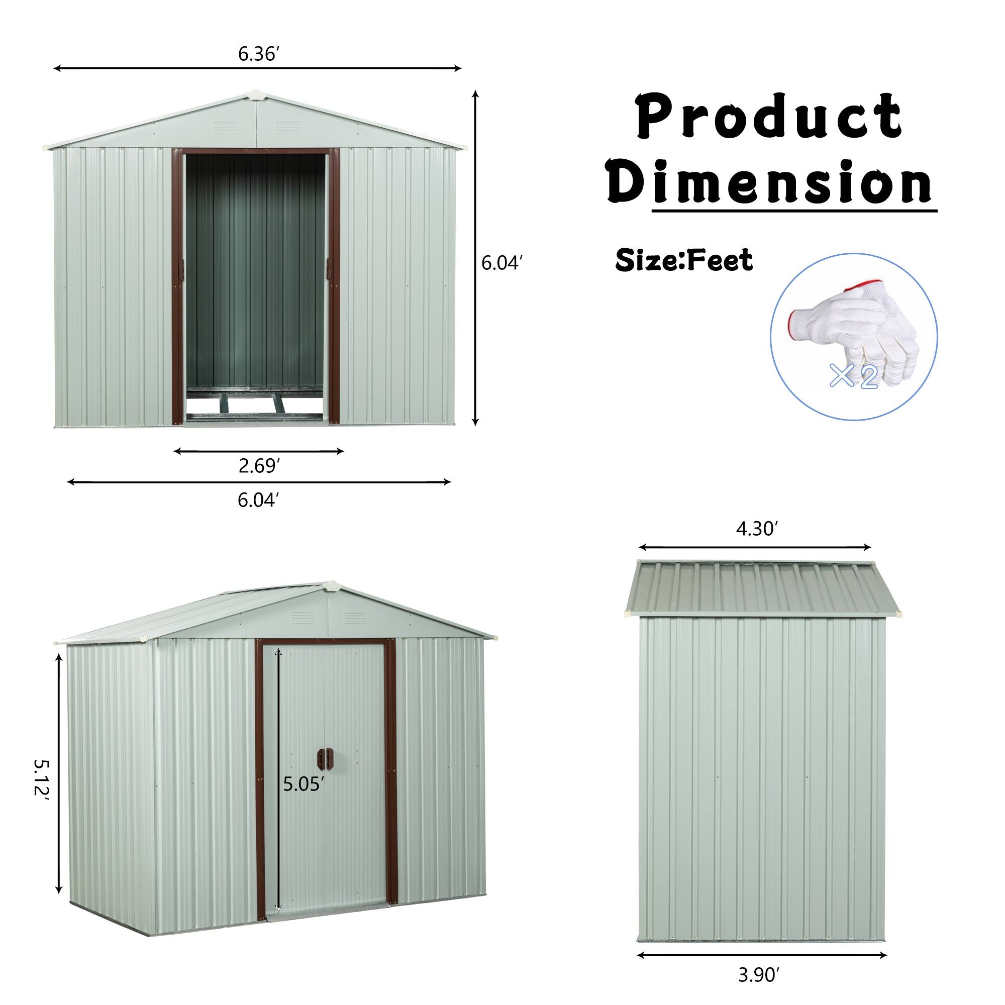 6.36'  
Product Dimension  
Size: Feet  
6.04'  
2.69'  
6.04'  
5.12'  
5.05'  
4.30'  
3.90'