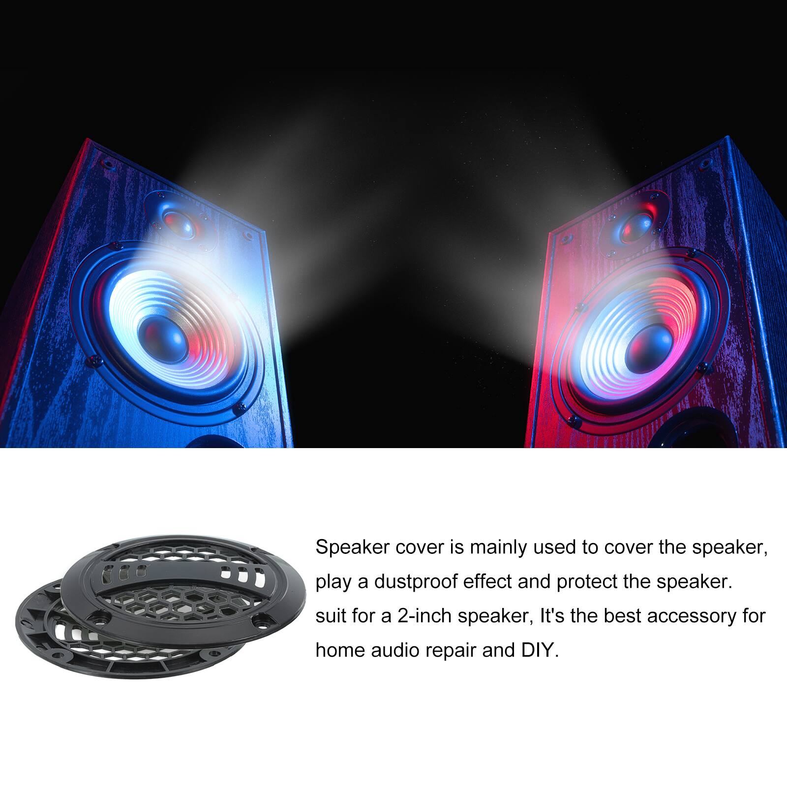 Speaker cover is mainly used to cover the speaker, play a dustproof effect and protect the speaker. It's the best accessory for home audio repair and DIY.