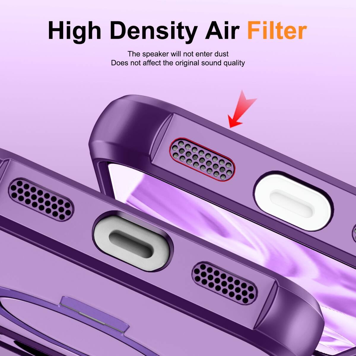 High Density Air Filter

The speaker will not enter dust  
Does not affect the original sound quality