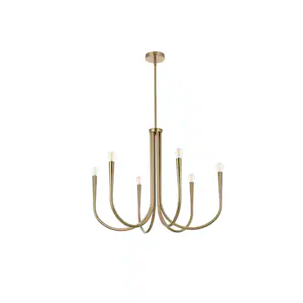 Front. Living District - Layne 30 inch chandelier in Gold - Gold.