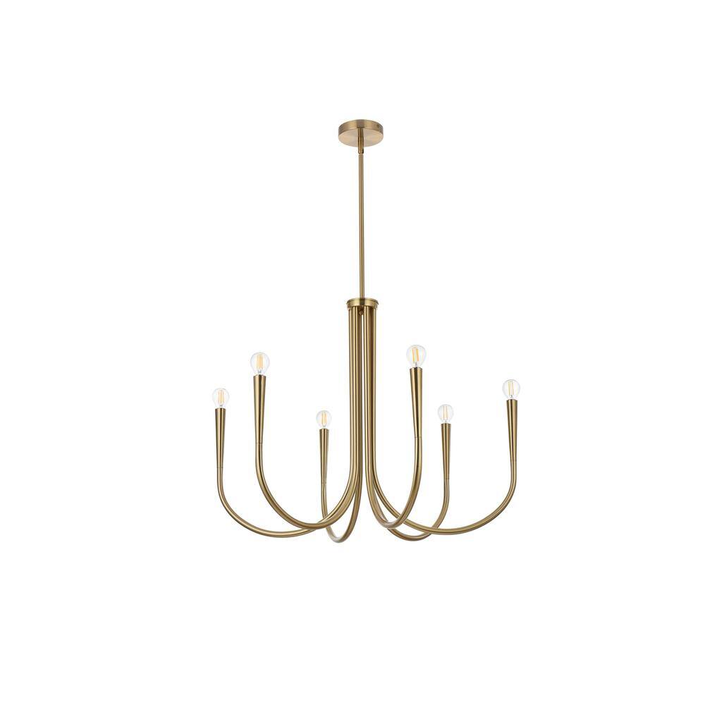 Front. Living District - Layne 30 inch chandelier in Gold - Gold.