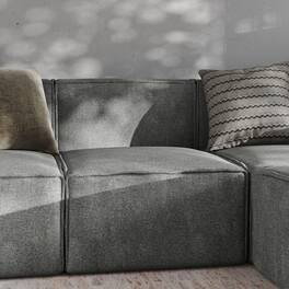 Emma + Oliver - Farmount Modular Armless Middle Chair - Dark Gray