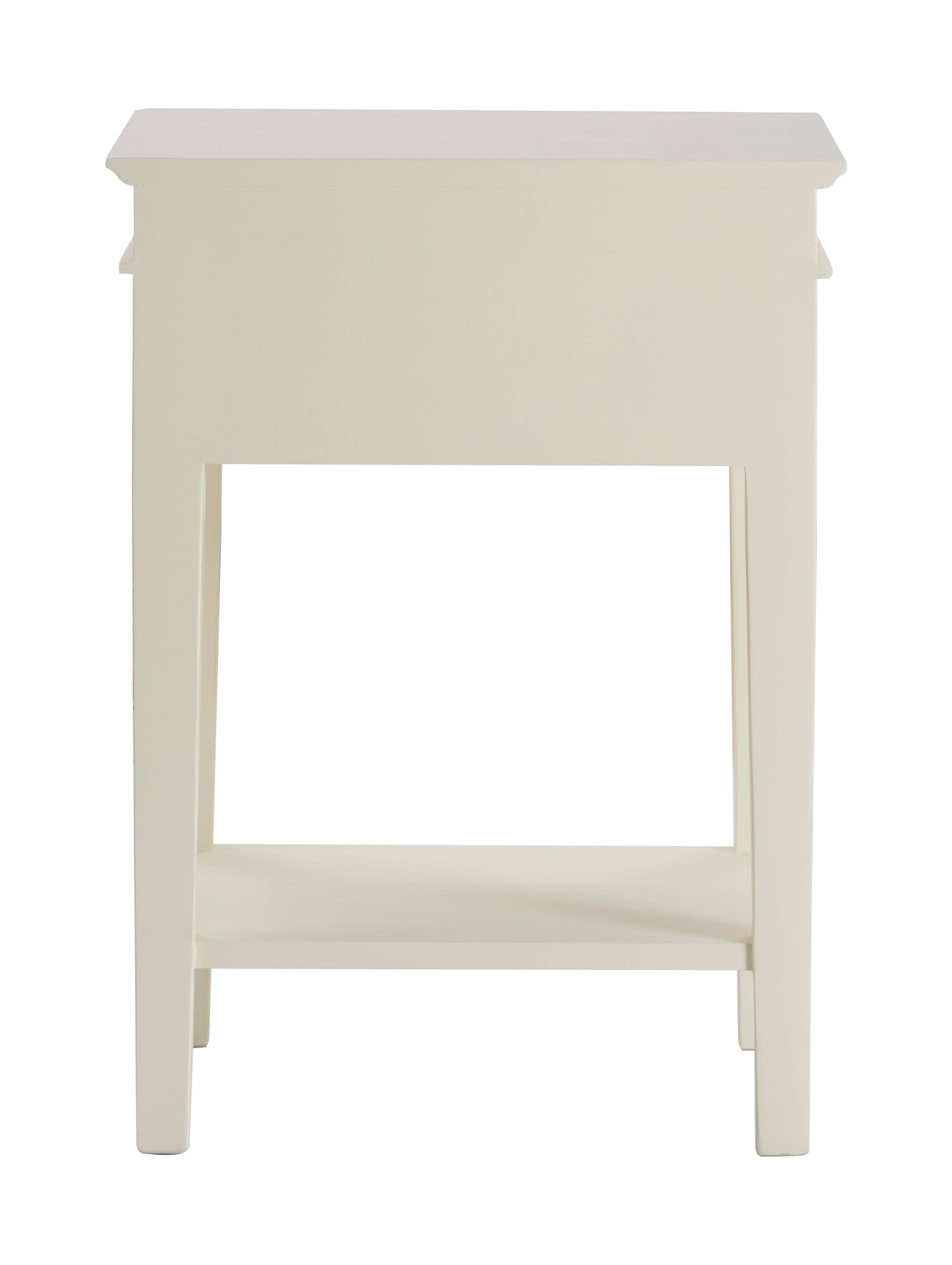 Alt View 1. Finch - Finch Westport 1 Drawer End Table, Vintage Cream - Reclaimed Oak.