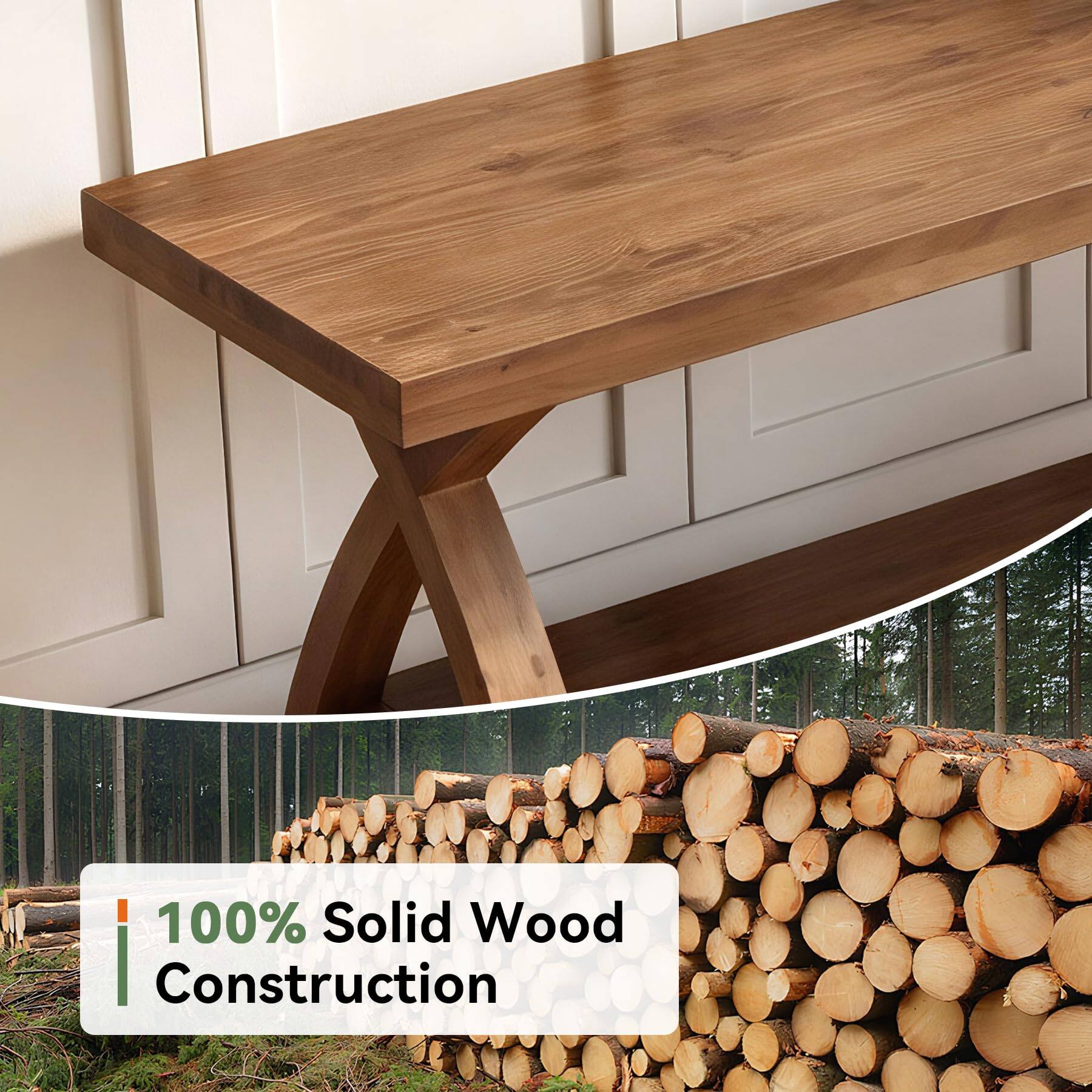 100% Solid Wood Construction