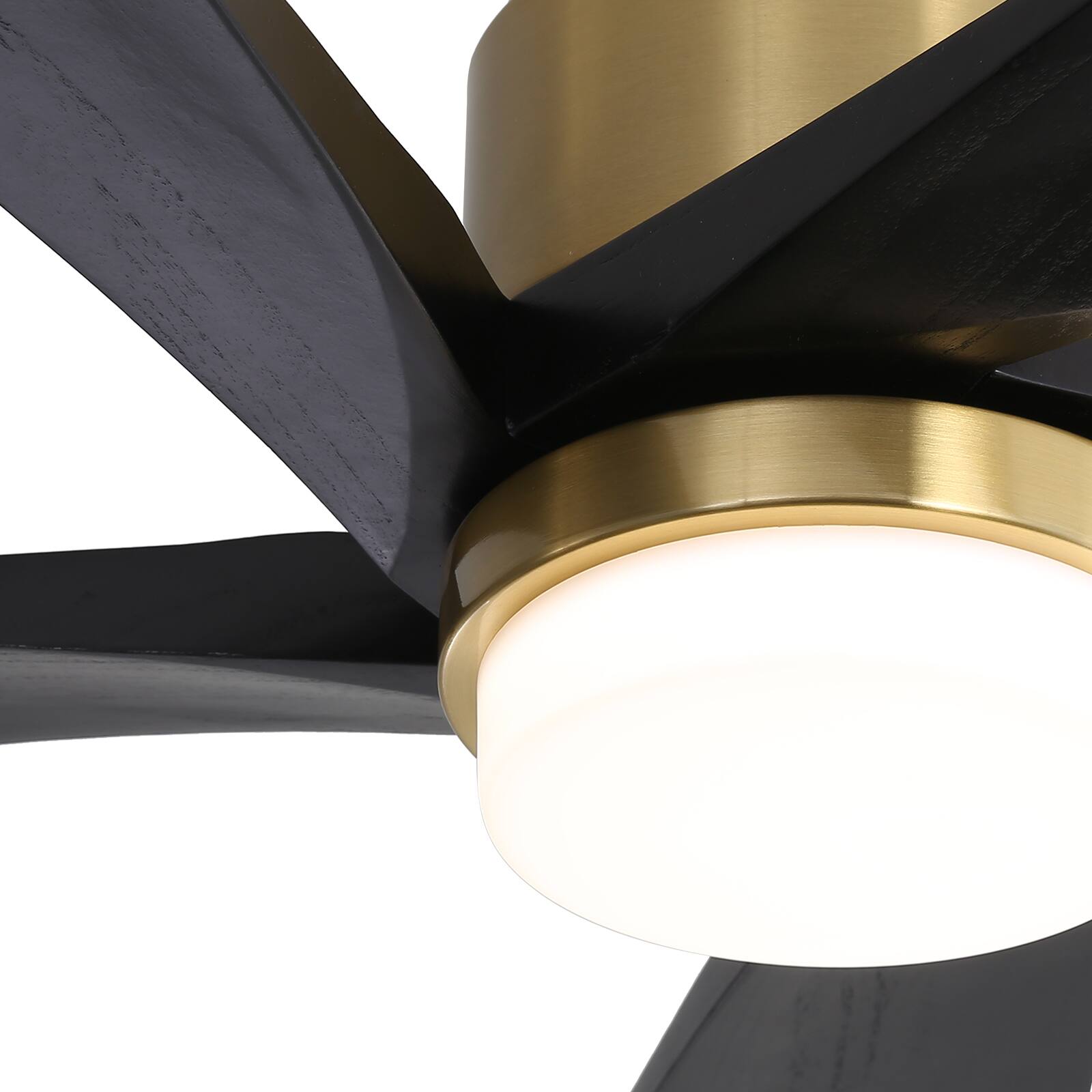 Angle. Sofucor - Sofucor Smart Ceiling Fan with Lights and Remote/APP Control Work with Alexa/Google 52 Inch Bedroom Kitchen Ceiling Fan - Gold Black.