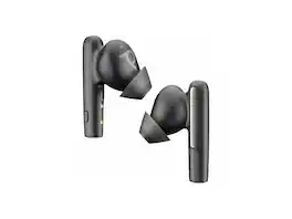 Poly - Voyager Free 60+ UC Carbon Earbuds +BT700 USB-C Adapter +Touchscreen Charge Case (7Y8G4AA) - Black