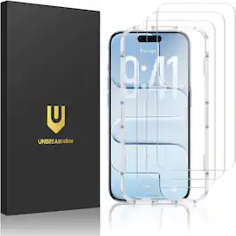 UNBREAKcable - 3-Pack Screen Protector Tempered Glass for iPhone Air - Clear