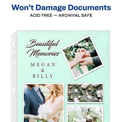 Won't Damage Documents  
ACID FREE – ARCHIVAL SAFE  

Beautiful Memories  
MEGAN & BILLY