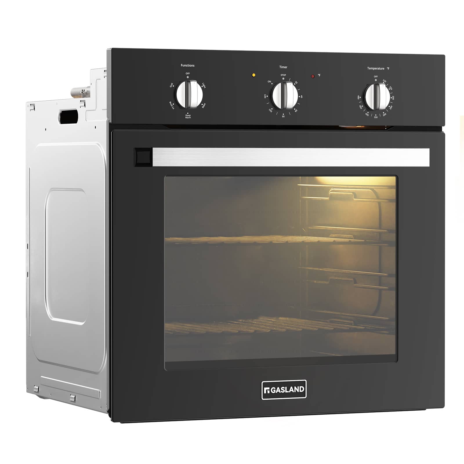 GASLAND - 24 inches Built-in Electric Single Wall Oven CSA Certified - Black