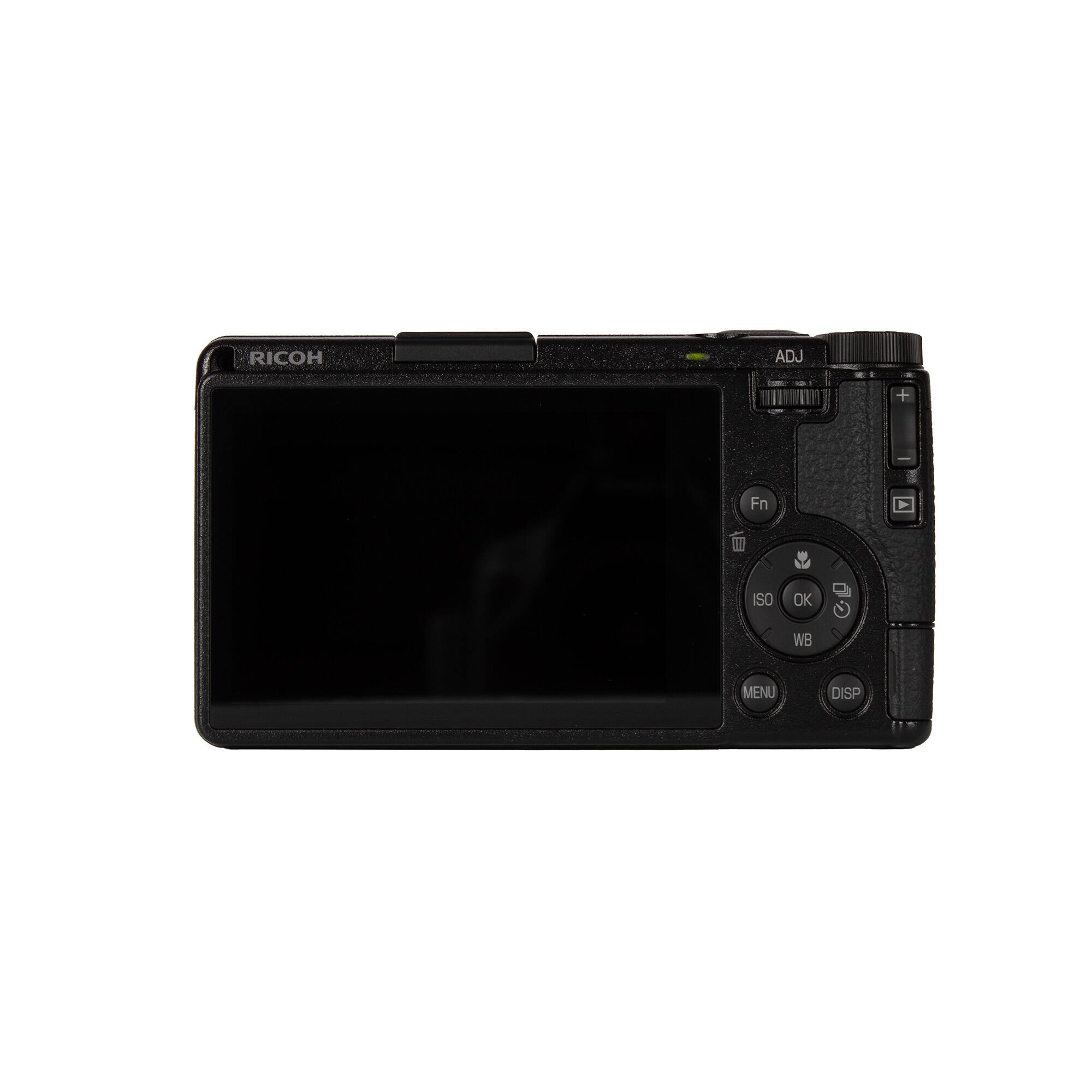 RICOH  
ADJ  
Fn  
ISO  
OK  
WB  
MENU  
DISP