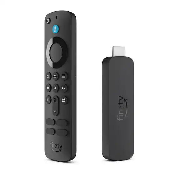 Amazon Fire TV Stick 4K streaming device, includes support for Wi