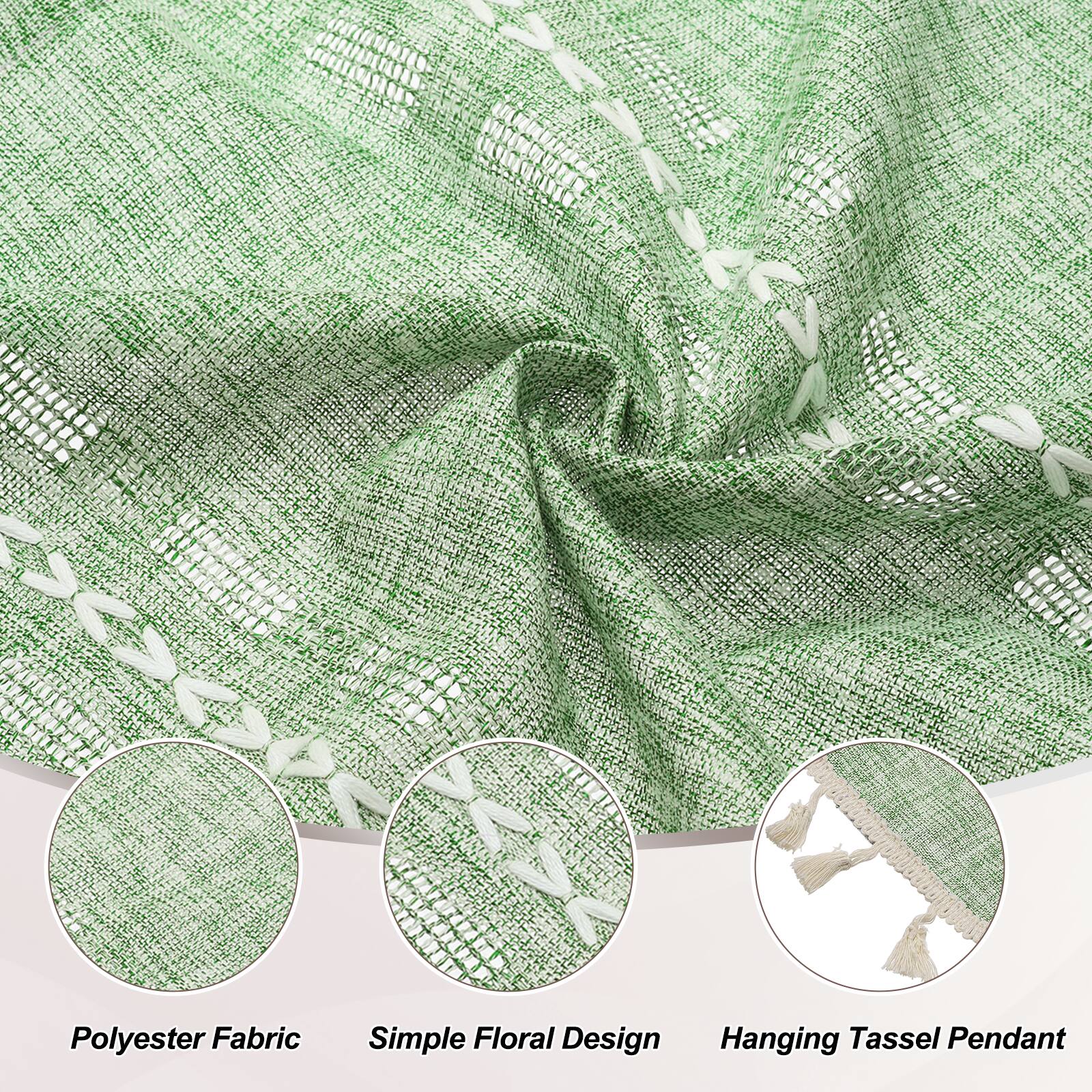 Polyester Fabric Simple Floral Design Hanging Tassel Pendant