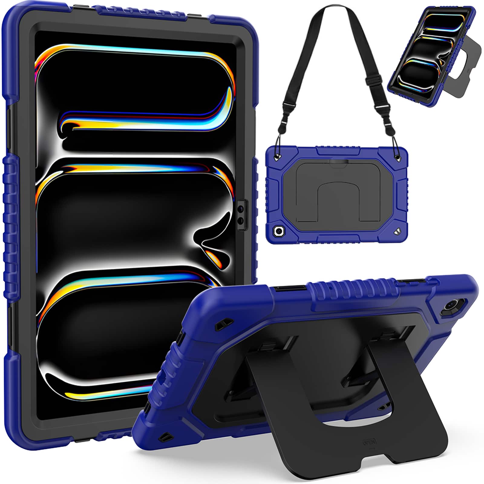 "UUCOVER - for Samsung Galaxy Tab A11+ 11"" 2025 (SM-X230/X236/X238) Shockproof Silicone + PC Case Stand Cover with Shoulder Strap - Blue" price history on PriceWatchPro