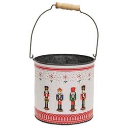 Left. BreeBe - 2/Set - Nutcrackers on Parade Buckets - Multicolor.
