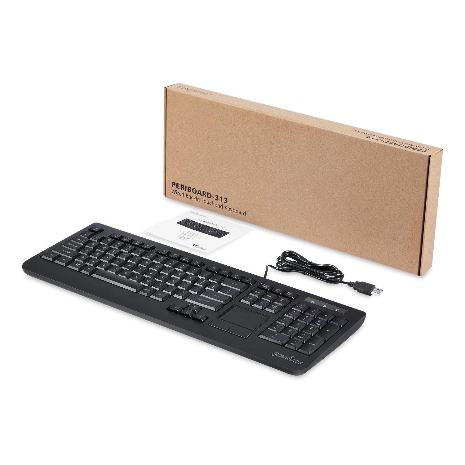PERIBOARD-313  
Wired Backlit Touchpad Keyboard
