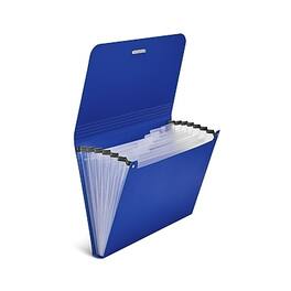 Staples - Moisture Resistant Reinforced Plastic Filing Accordion File, 7-Pocket, Letter Size - Blue