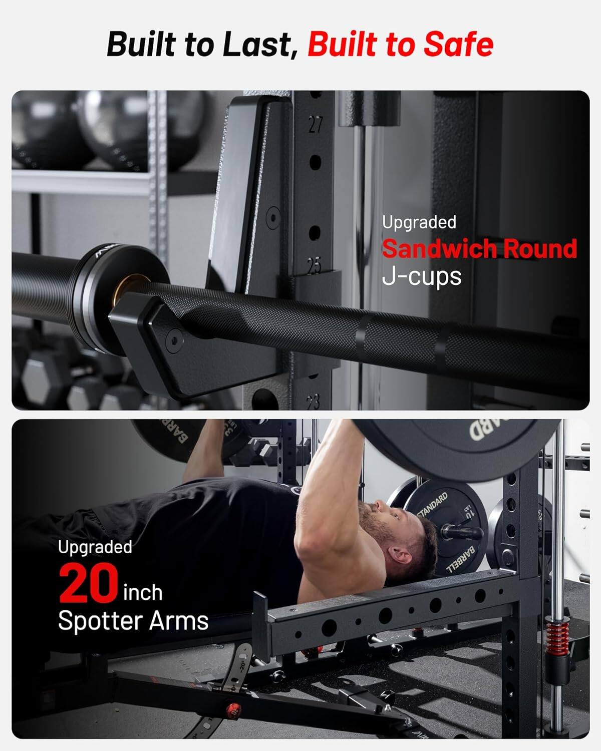 Built to Last, Built to Safe

Upgraded Sandwich Round J-cups

Upgraded 20 inch Spotter Arms