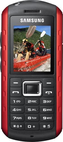 Front Standard. Samsung - Xplorer B2100 Cell Phone (Unlocked) - Red/Black.