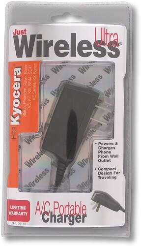 Front Standard. Just Wireless - AC Rapid Travel Charger for Select Kyocera Cell Phones.