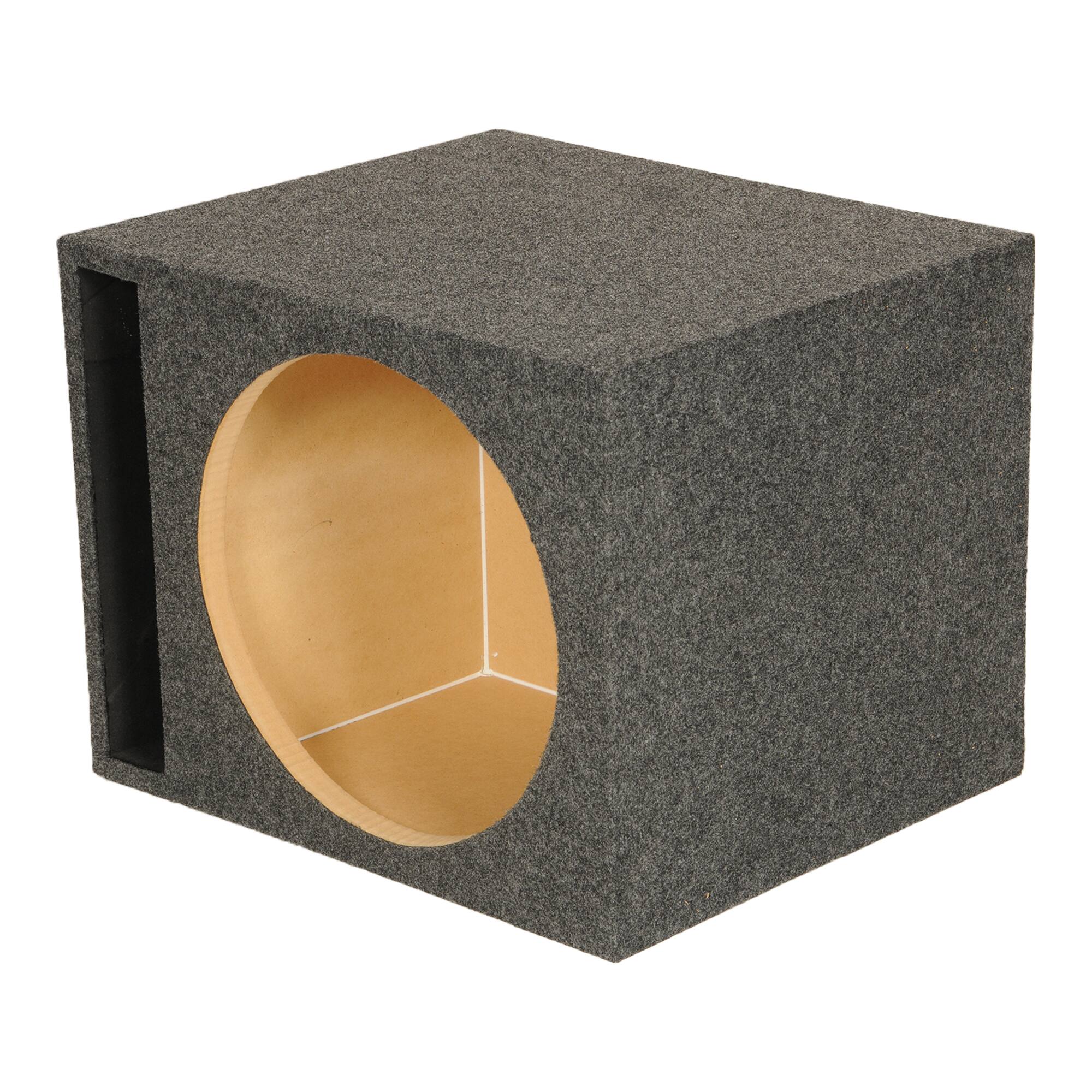 Alt View 4. QPower - QPower 15" Heavy-Duty Single Vented Vehicle Subwoofer Enclosure Woofer Box, Gray - Charcoal Black.