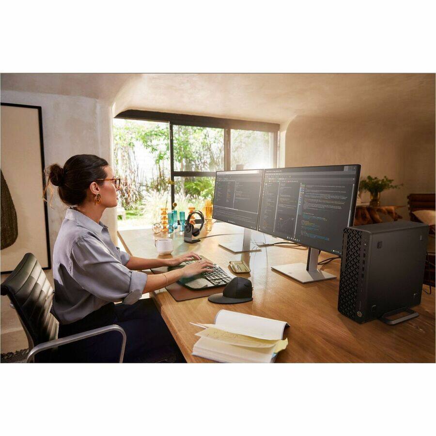 Alt View 3. HP - HP EliteDesk 8 G1i Desktop Computer - Intel Core Ultra 5 235 - vPro Technology - 32 GB - 512 GB SSD - Small Form Factor - Black.