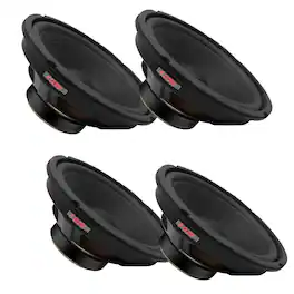 5 CORE - Subwoofer 8" 500W Car Audio Sub Woofer Speaker 4 Ohm Bass Replacement Subwoofers Driver 4Pcs - Black