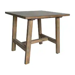 Flash Furniture - Eli Solid Wood Farmhouse End Table, Trestle Style Accent Table in Rustic - Brown