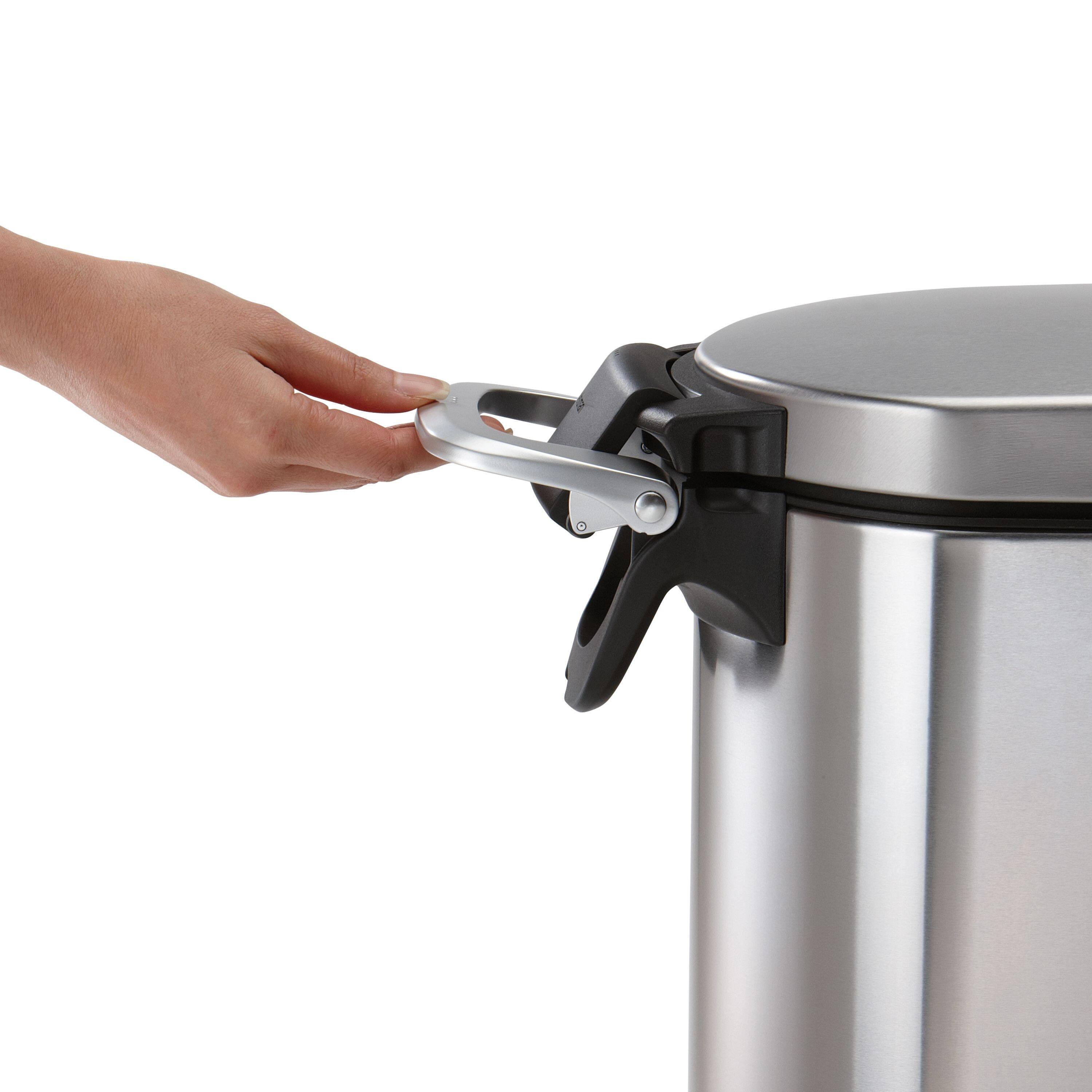 Alt View 3. simplehuman - x-large pet food can, brushed stainless steel - Brushed.