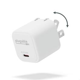 Plugable - 30W USB-C GaN Charger – MagSafe-Compatible, Fast Charging for iPhone, iPad, Galaxy & USB-C Devices - White - White