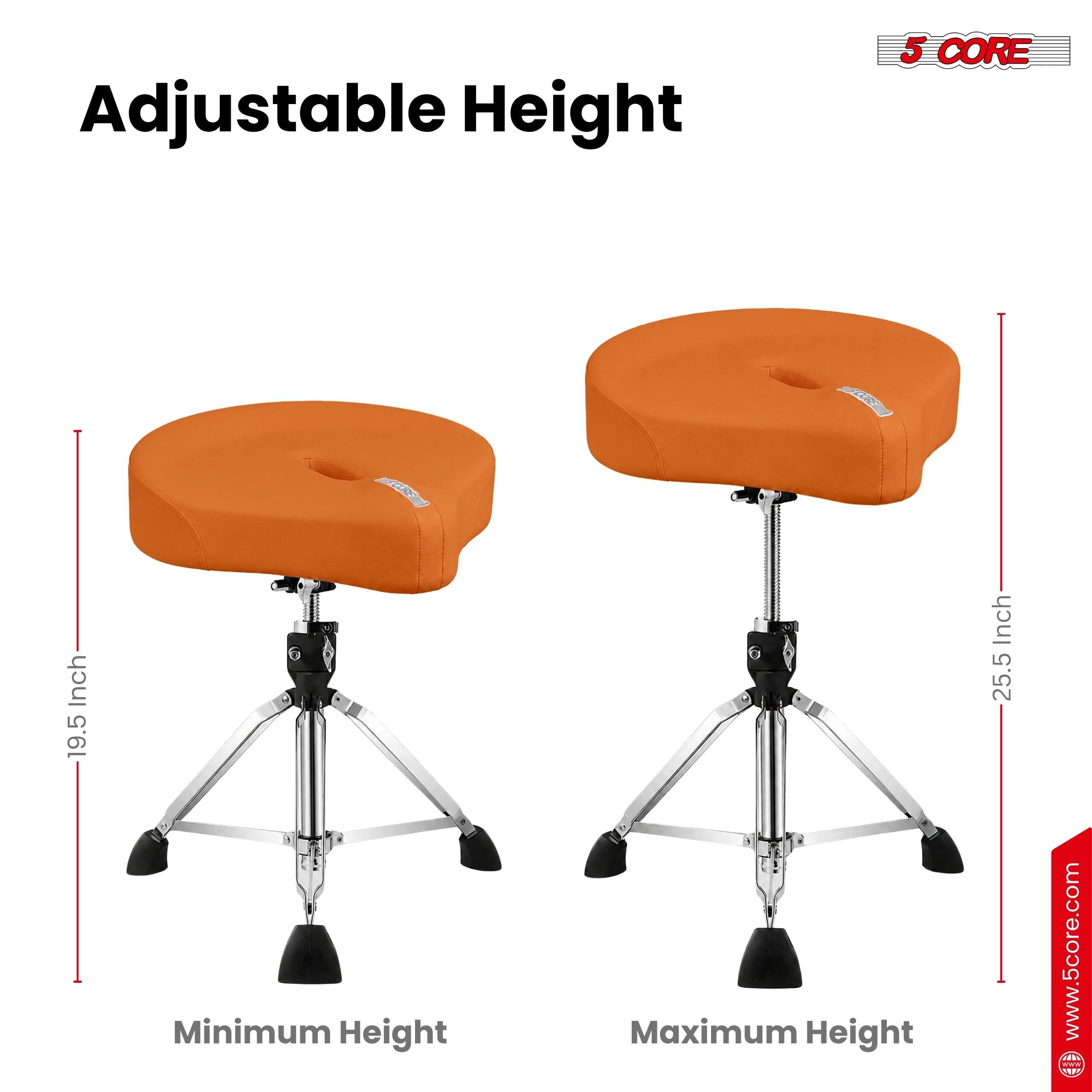 Adjustable Height 5 CORE VCAN  
Minimum Height: 19.5 Inch  
Maximum Height: 25.5 Inch  
www.5core.com