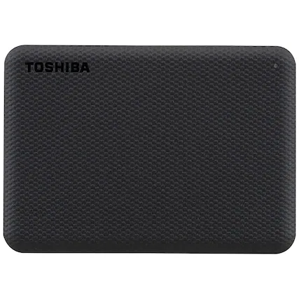 Front. Toshiba - Canvio Advance 4TB External USB 3.0 Portable Hard Drive - Black.