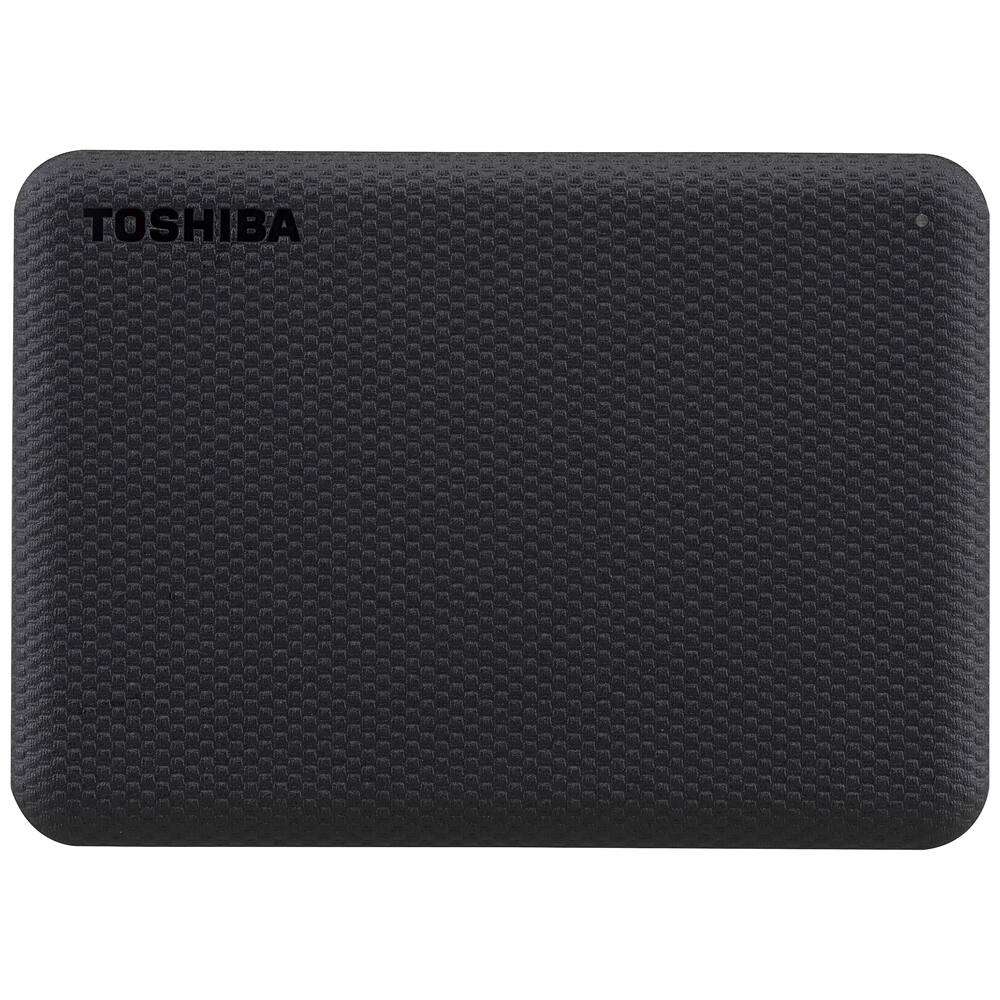Front. Toshiba - Canvio Advance 4TB External USB 3.0 Portable Hard Drive - Black.